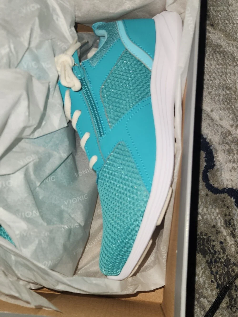 Vionic Teal Lyla Lace-Up Women’s Athletic Sneakers. Sz 10 W. NIB - Picture 7 of 7